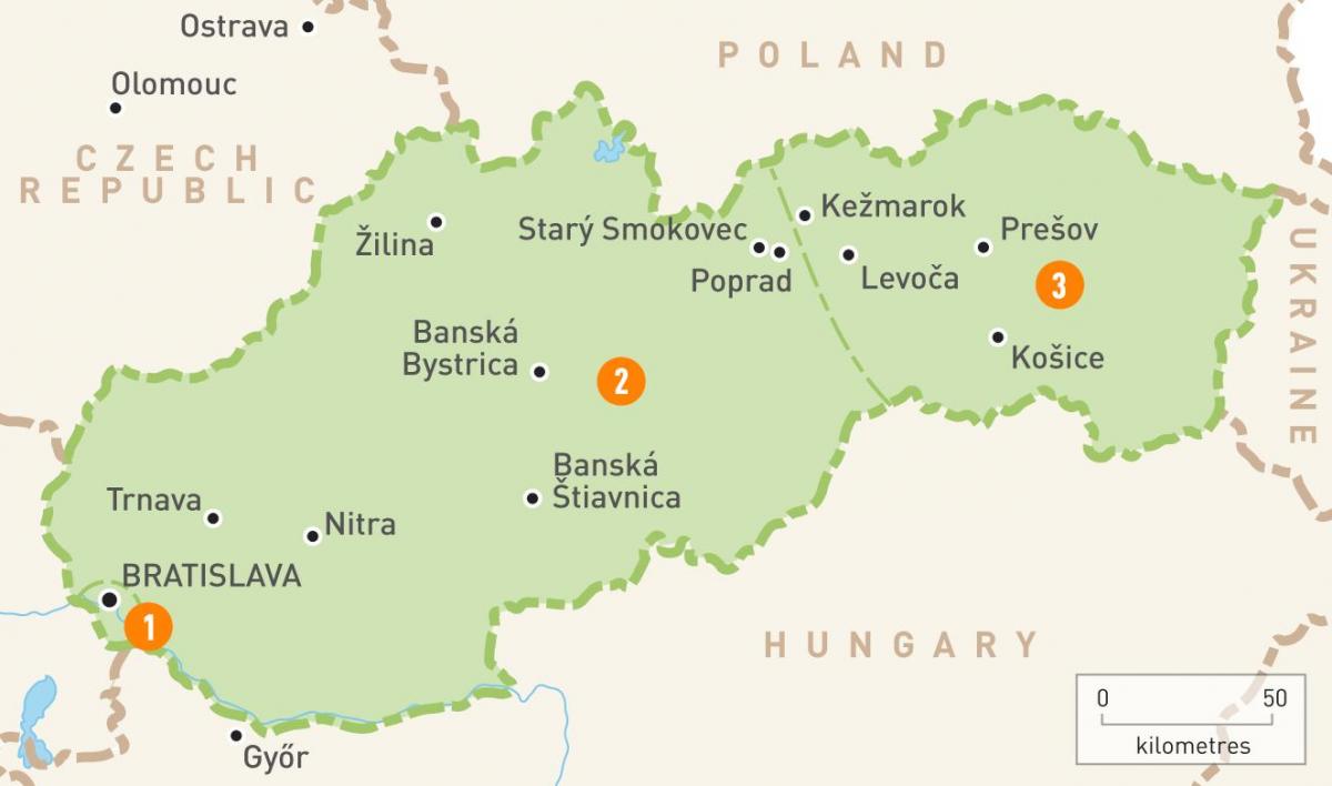 Словаччина на карті