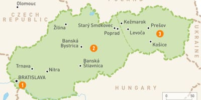 Словаччина на карті