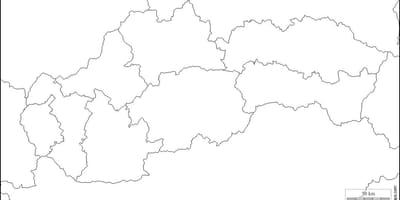 Карта Словаччини порожній 