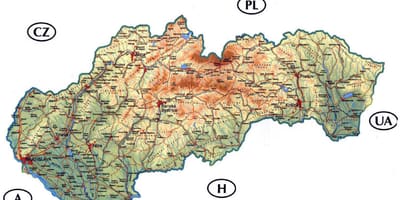 Детальна карта Словаччини